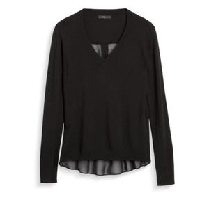 Fate Size small Joe V-neck mixed material pullover